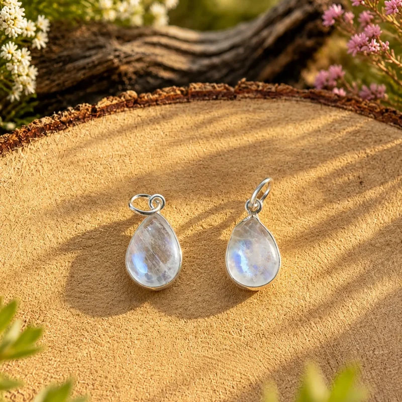 Colgante Piedra Luna en plata - Intuición, calma y feminidad