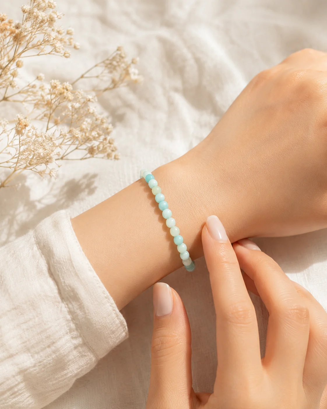 Pulsera amazonita - Calma emocional y alegría