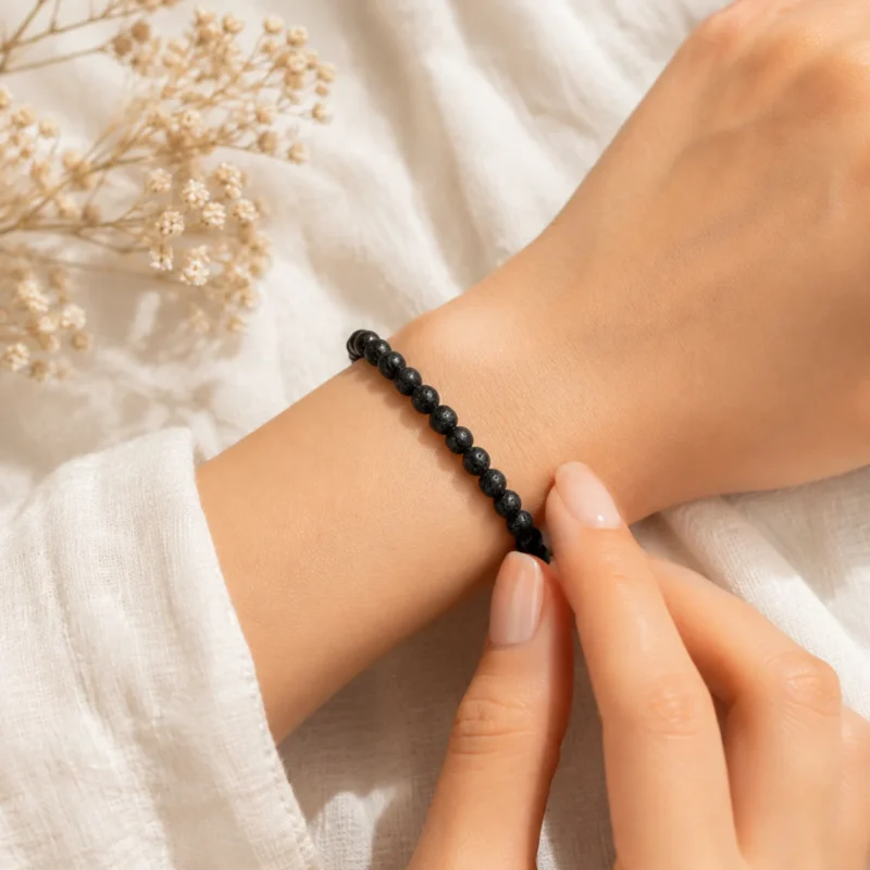 Pulsera piedra volcánica - Eliminar bloqueos y protección